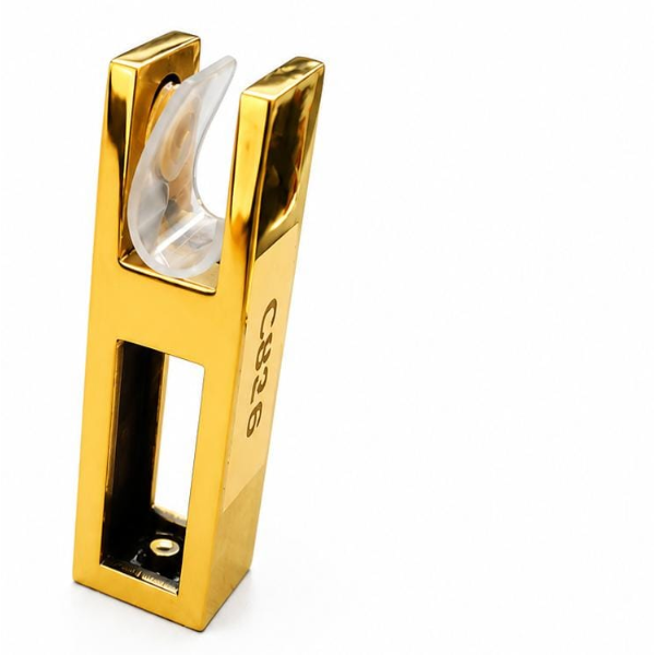 Stainless Steel Glass to Tube Connector 10×30mm Gold Mirror Finish SS 304