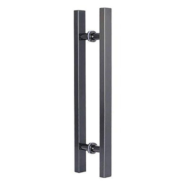 Stainless Steel Square Pull Handle Black Finish SS 304 | Glass Door Handle UAE