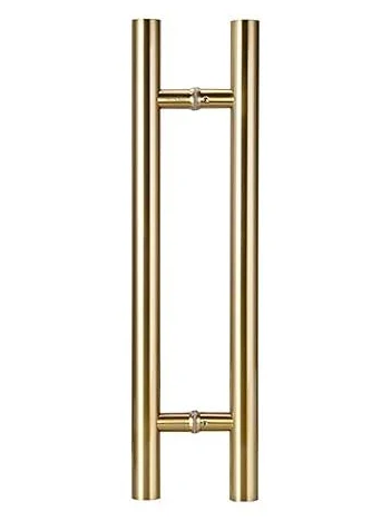 Stainless Steel Round Pull Handle Gold Mirror Finish SS 304 | Glass Door Handle UAE