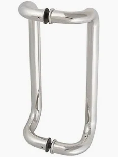Stainless Steel C Shape Pull Handle Mirror Finish SS 304 | Glass Door Handle UAE