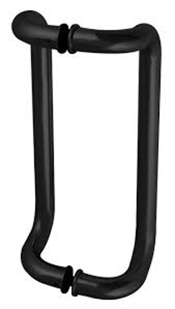 Stainless Steel C Shape Pull Handle Black Finish SS 304 | Glass Door Handle UAE