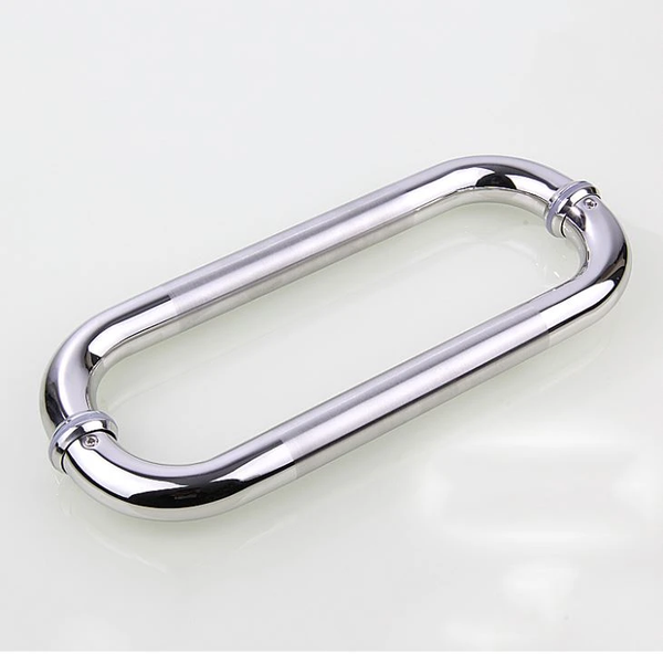 Stainless Steel Oval Pull Handle Mirror Finish SS 304 | Glass Door Handle UAE
