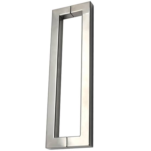 Stainless Steel Square Pull Handle Mirror Finish SS 304 | Glass Door Handle UA