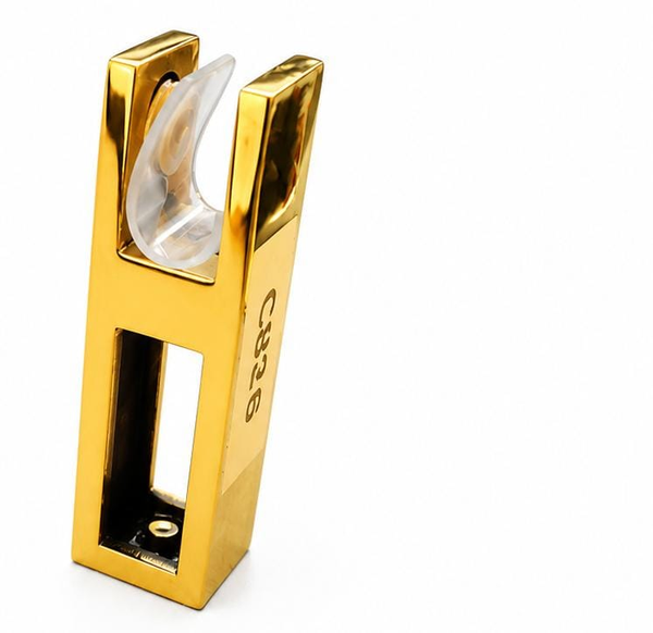 Stainless Steel Glass to Tube Connector 10×30mm Gold Mirror Finish SS 304