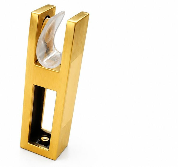 Stainless Steel Glass to Tube Connector 10×30mm Gold Brush Finish SS 304