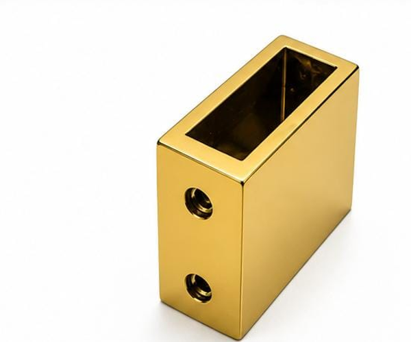 Stainless Steel Wall to Tube Connector 10×30mm Gold Mirror Finish SS 304
