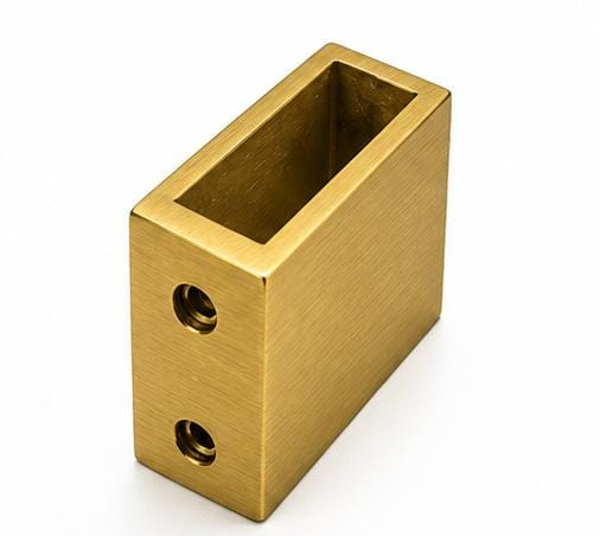 Stainless Steel Wall to Tube Connector 10×30mm Gold Brush Finish SS 304
