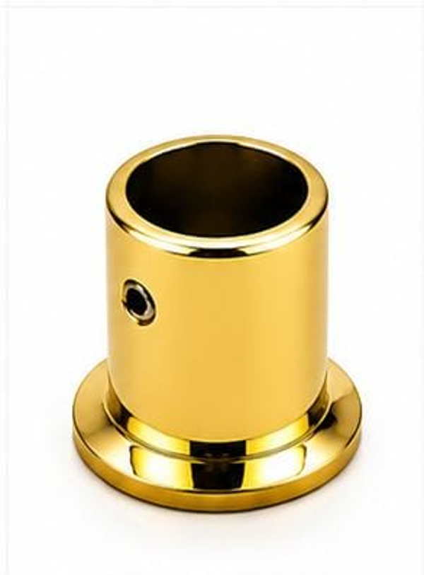 Stainless Steel 19mm Wall to Pipe (WTP) PSS Connector Gold Mirror Finish SS 304