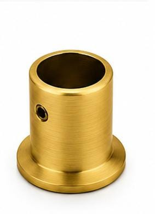 Stainless Steel 19mm Wall to Pipe (WTP) PSS Connector Gold Brush Finish SS 304