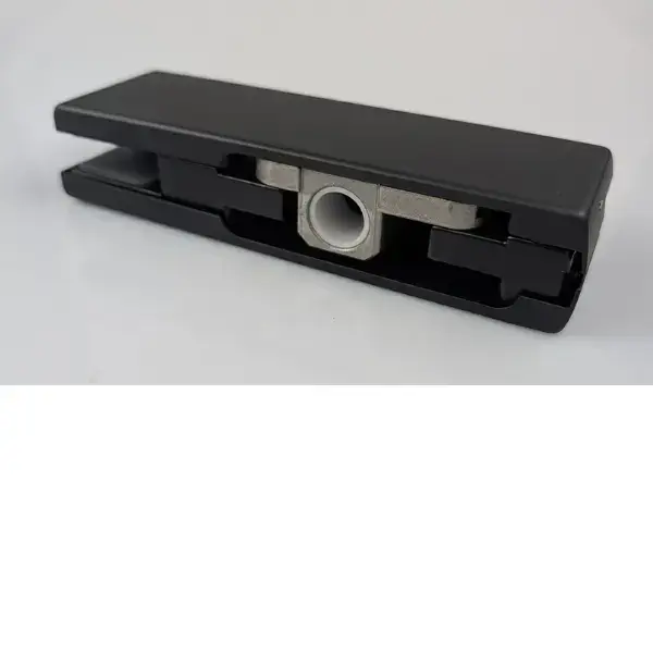 Black Glass Top Patch Fitting | Matte Black Glass Hardware UAE
