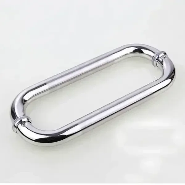 Stainless Steel Oval Pull Handle Mirror Finish SS 304 | Glass Door Handles