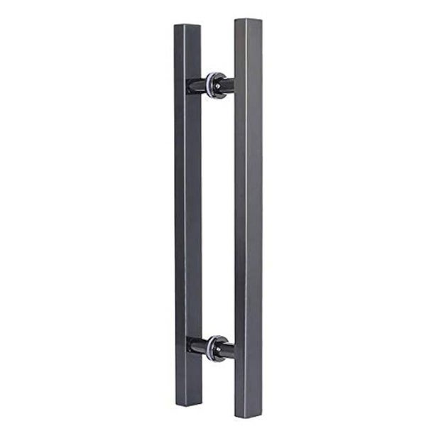 Stainless Steel Square Pull Handle Black Finish SS 304 | Glass Door Handle UAE