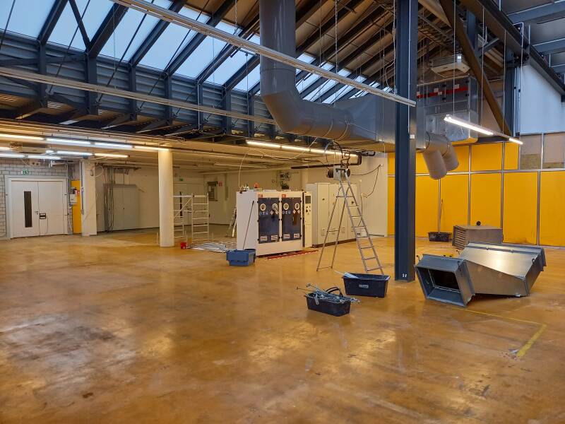 Nachher entkernte Lagerhalle Gewerbe