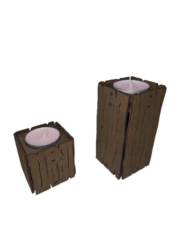 Teelichter Altholz