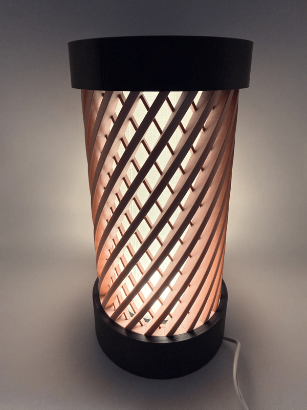 Copper Weave Spiral Lamp