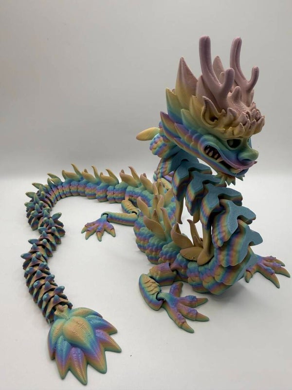 🌈 Articulated Rainbow Dragon