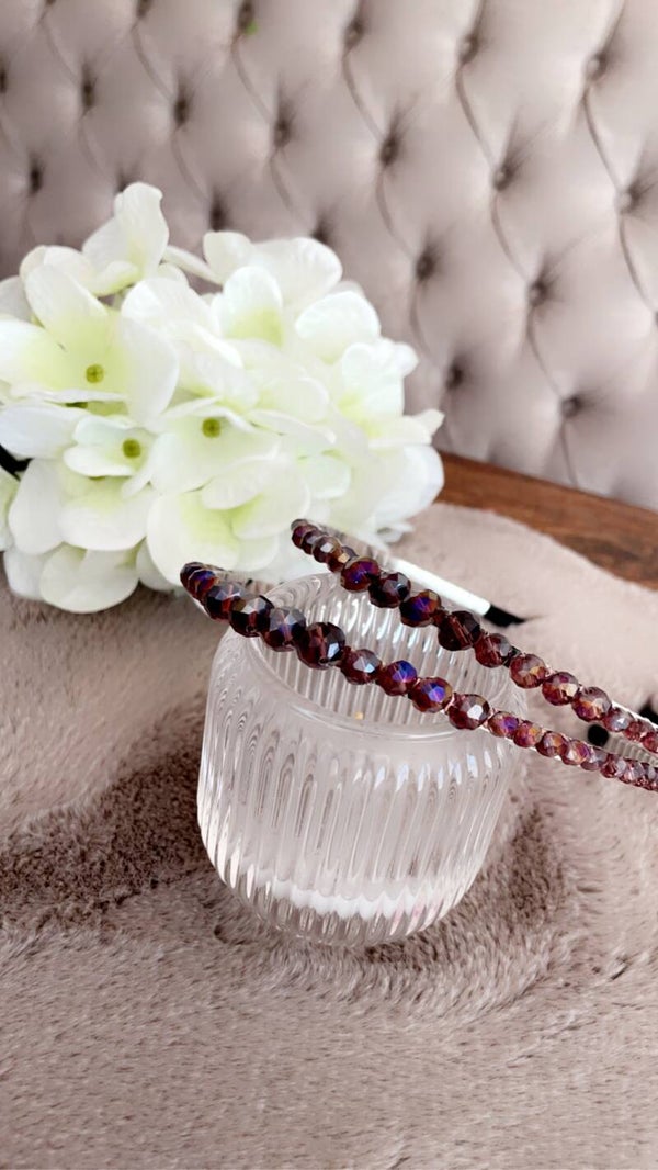 Haarband Strass Purple