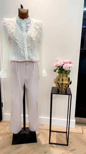 Pantelon Straight Fit Ecru