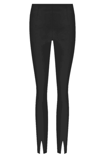 Leather Look Split Legging Black