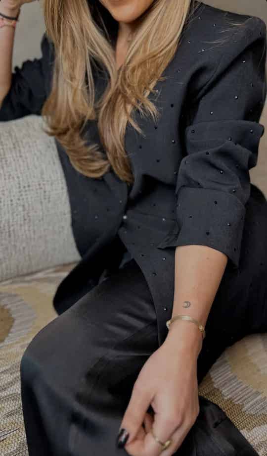 Demi Strass Blazer Zwart