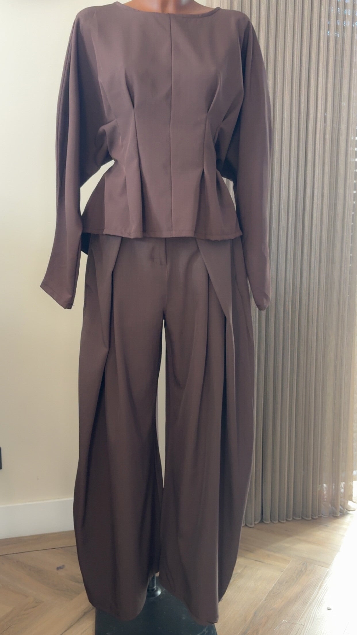 WIDE PANTALON BROWN