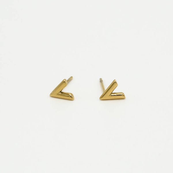 Earrings V In Gold