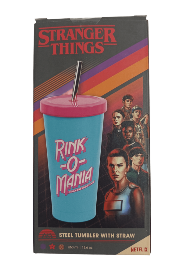 Vaso de Acero con pajita Stranger Things - Rink-O-Mania