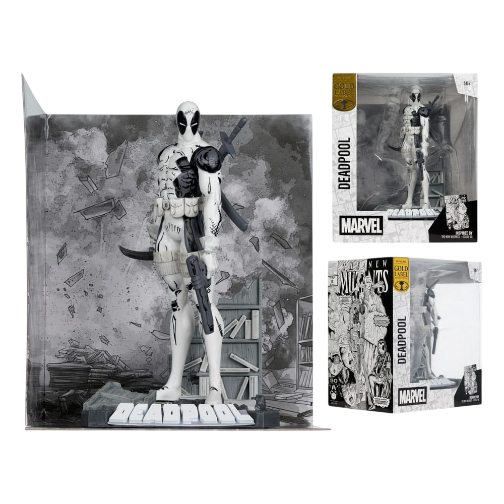 Marvel Collection Estatua PVC 1/10 Deadpool (The New Mutants #98) (Line Art) (Gold Label) 17 cm