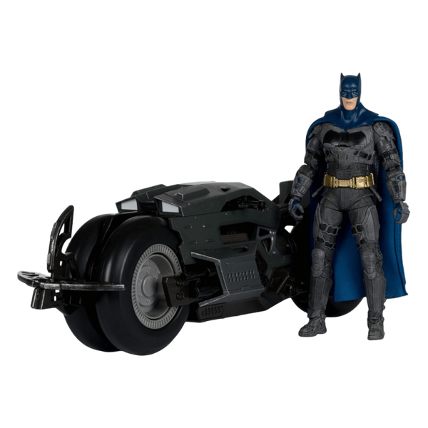 The Flash DC Multiverse Vehículo Batcycle with Batman