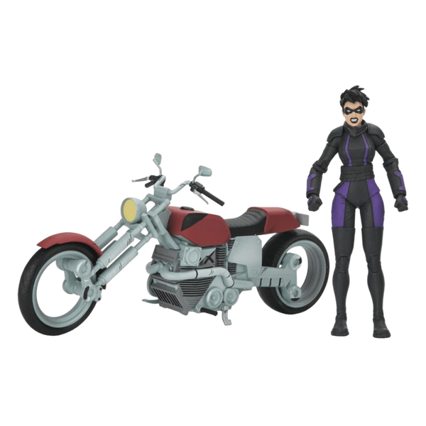 Tortugas Ninja (The Last Ronin The Lost Years) Figura Casey Marie with Last Ronin Motorcycle 18 cm