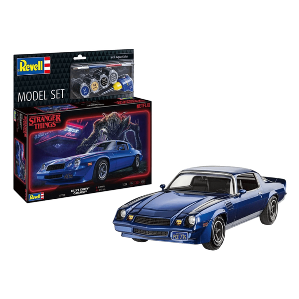 Stranger Things Kit completo de Maqueta 1/25 Chevy Camaro Z/28 (Aqua Color) 19 cm