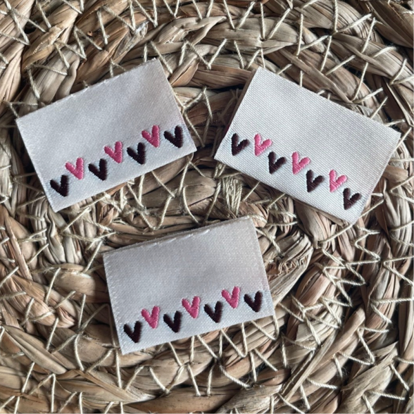 Folded label ‘Hearts'