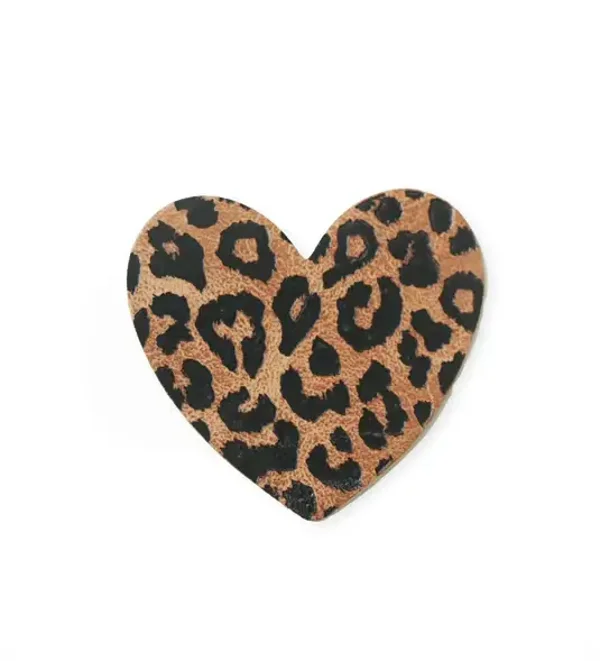 Kunstleder patch 'Hartje leopard'