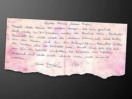 Tanja Mühlinghaus erster Brief