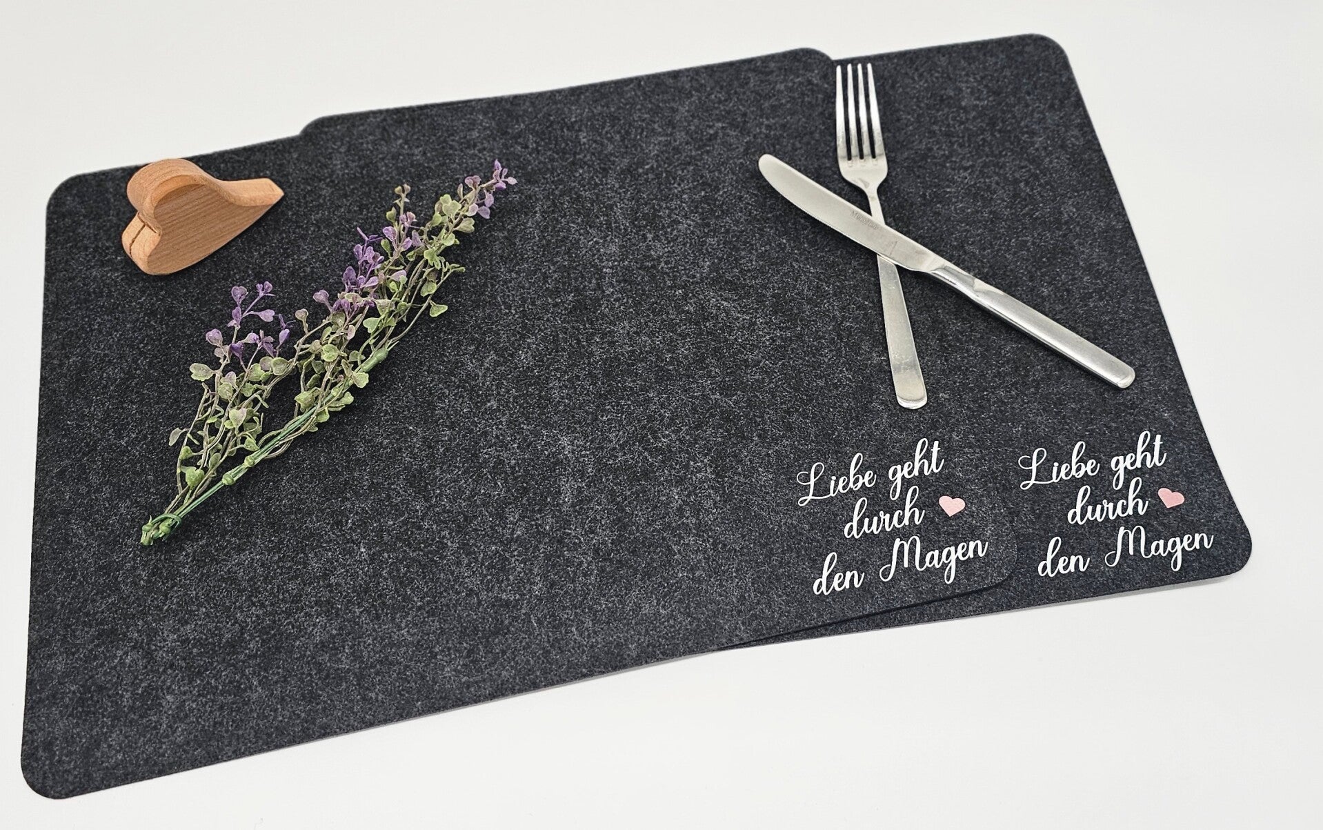 Telleruntersetzer - Liebe geht durch den Magen