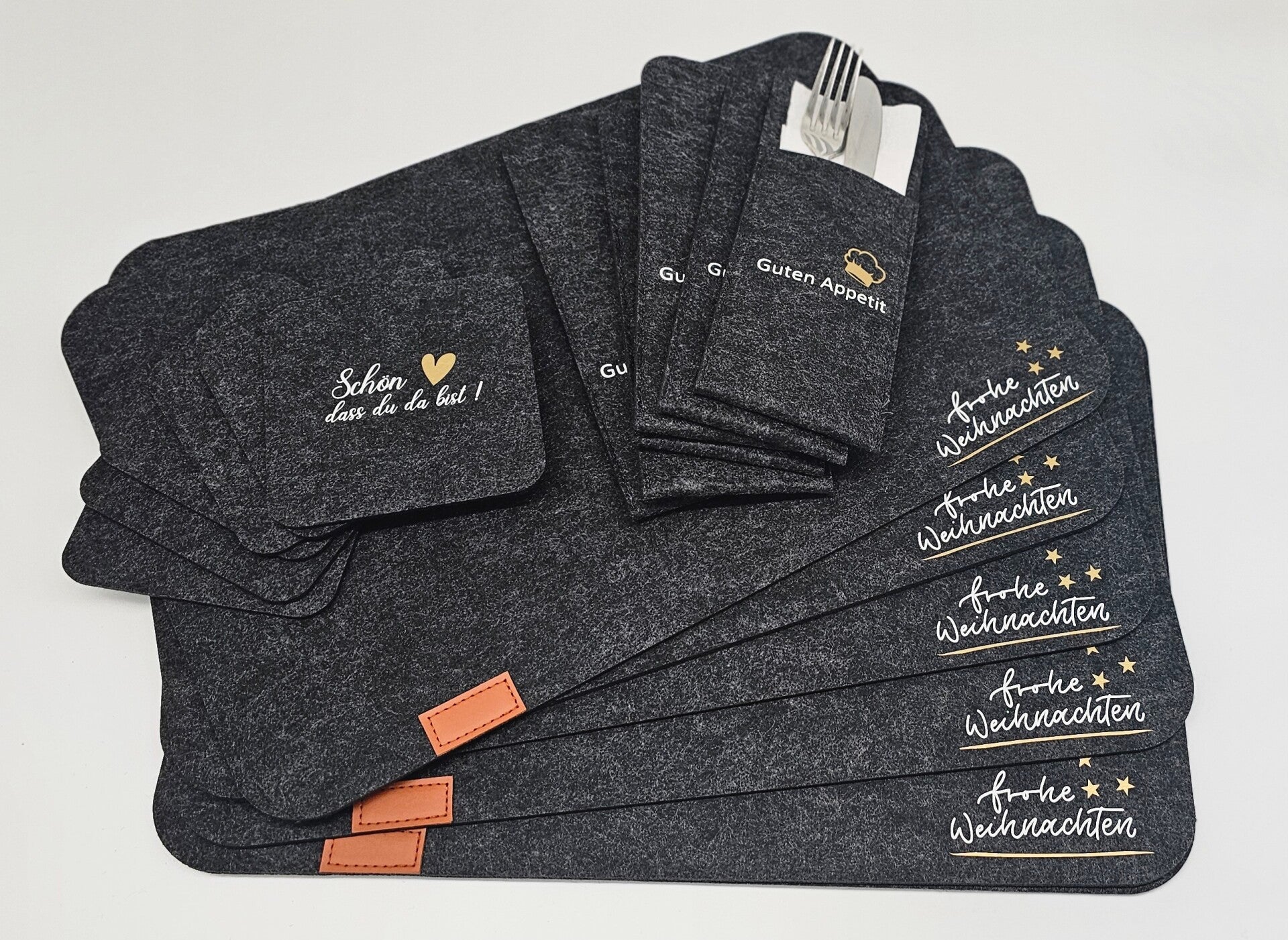 Telleruntersetzer Set - Frohe Weihnachten