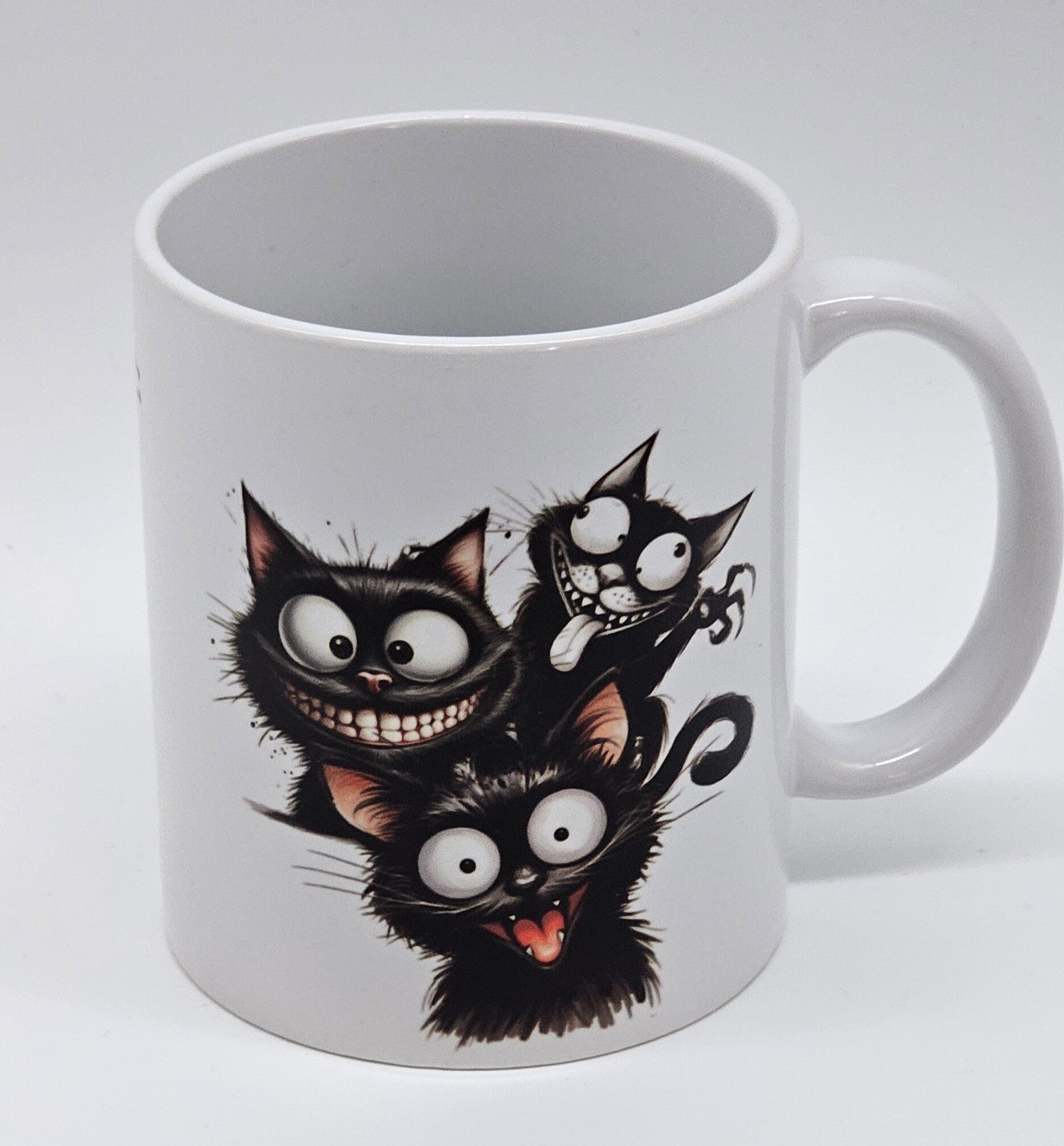 Tasse - verrückten Katzen und Spruch