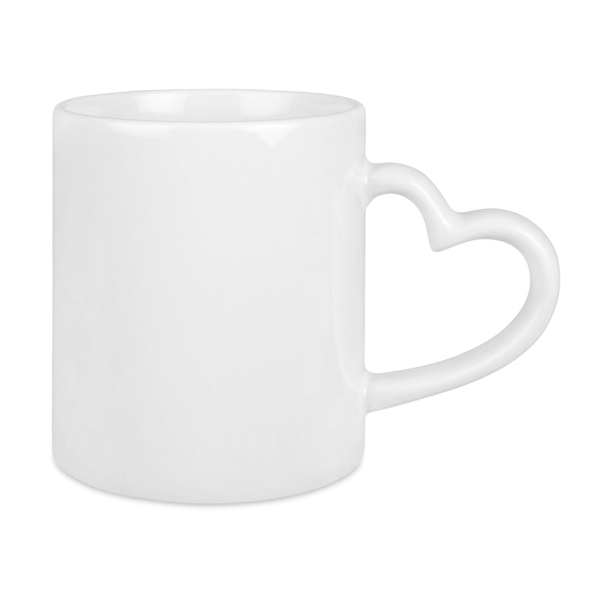 Tasse mit Herzgriff - Gestalte sie mit Deinem Motiv und Schrift