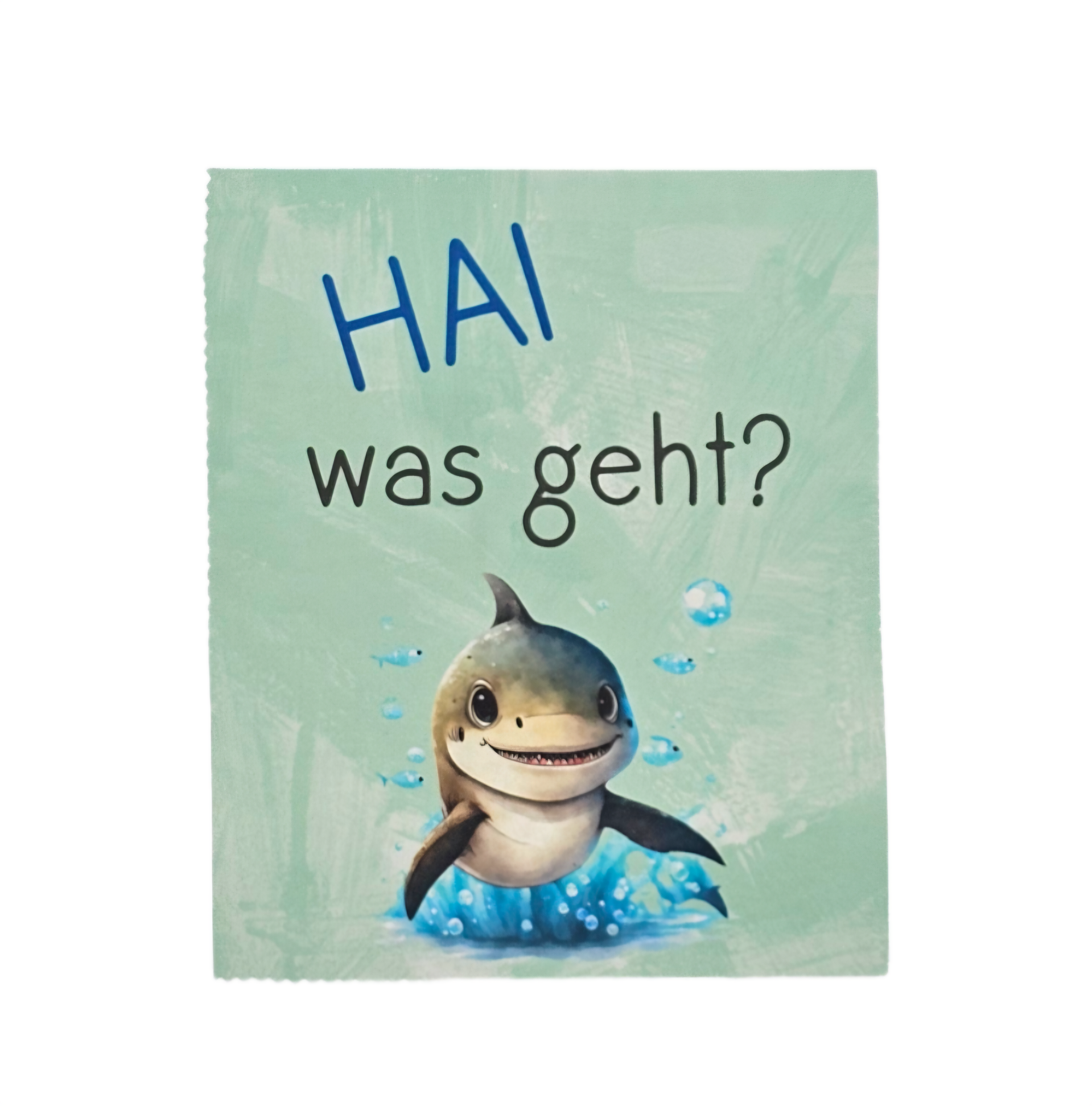 Brillenputztuch - Hai "Hai, was geht?"