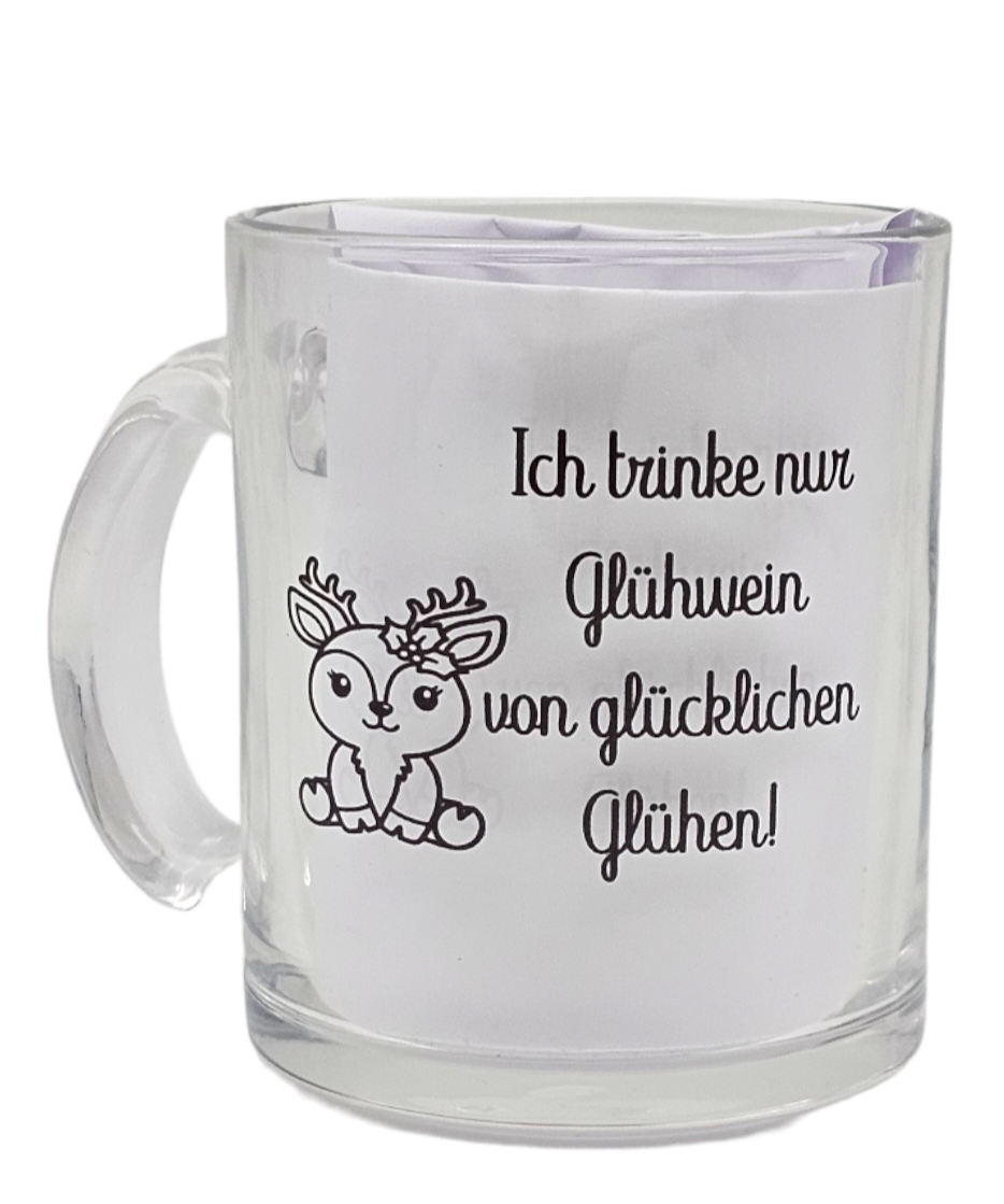 Glühweintasse - Ich trinke nur Glühwein von glücklichen Glühen