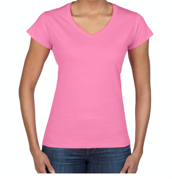 T-Shirt V Ausschnitt Frauen - Gestalte es mit Deinem Motiv