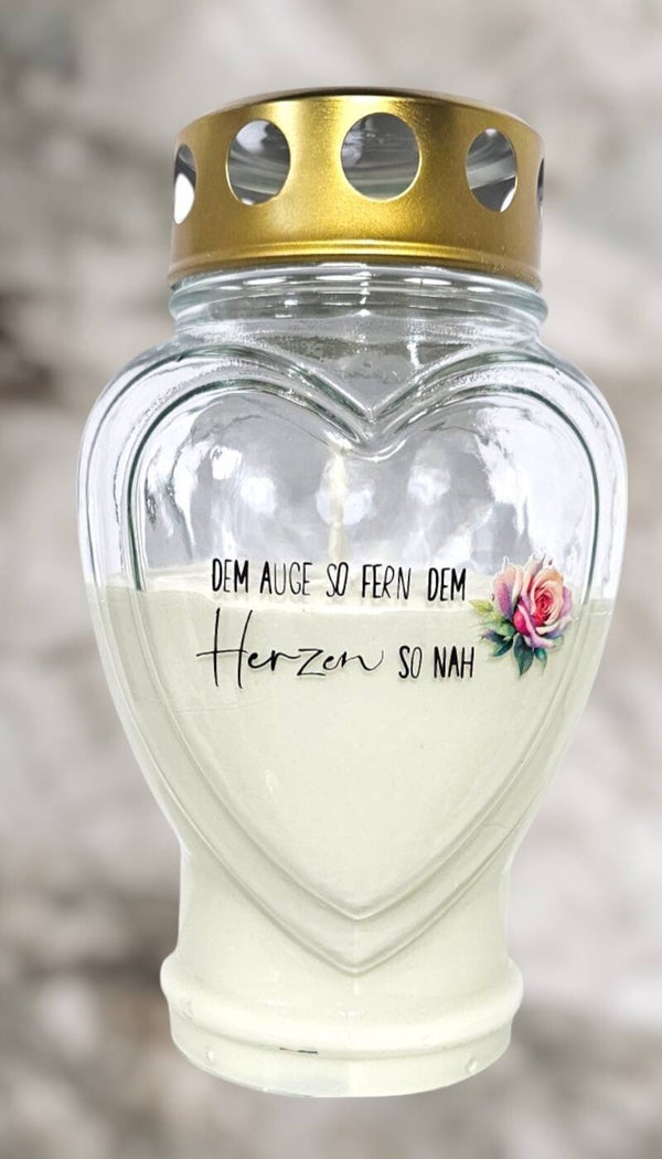 Grabkerze - Dem Auge so fern, dem Herzen so nah