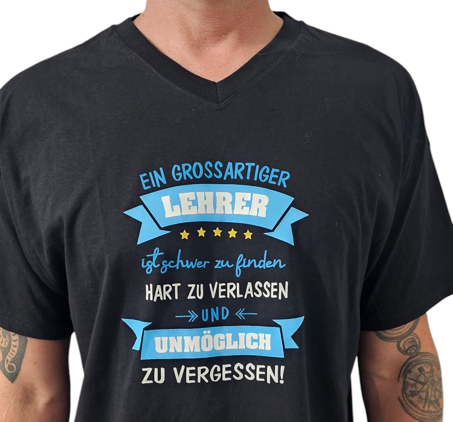 T-Shirt mit V Ausschnitt Lehrer