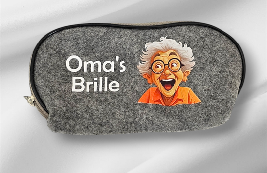 Brillentasche - Omas Brille mit Motiv