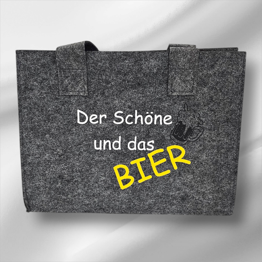 Filztasche - Der Schöne und das Bier