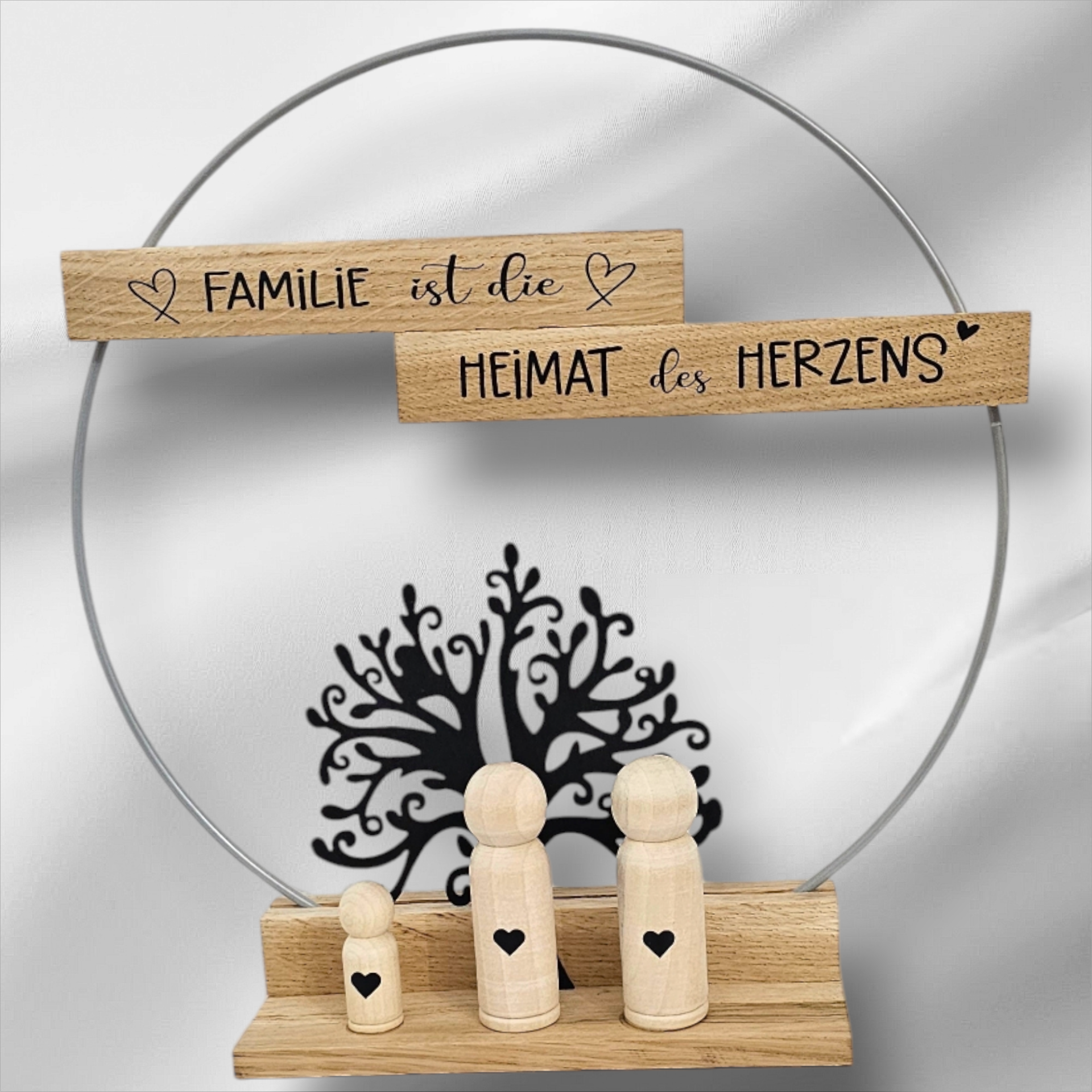 Metallring - Familie und 1 Kind