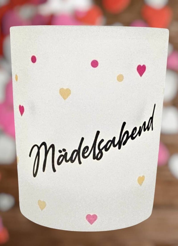 Teelichtglas - Mädelsabend