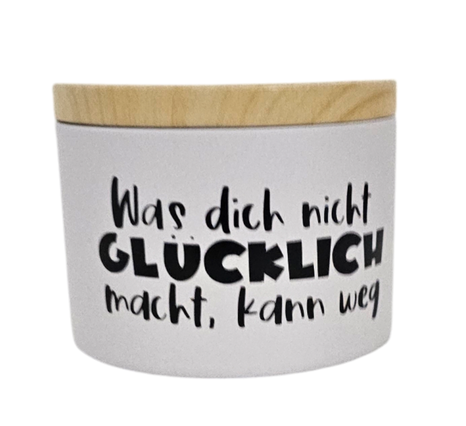 Metalldose - was dich nicht glücklich macht kann weg