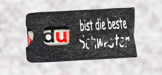 Filztäschchen - bist die beste Schwester