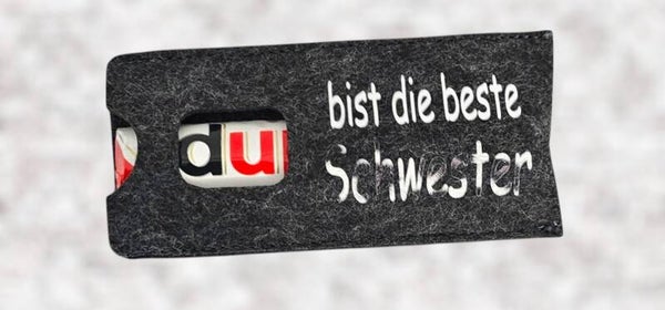 Filztäschchen - bist die beste Schwester